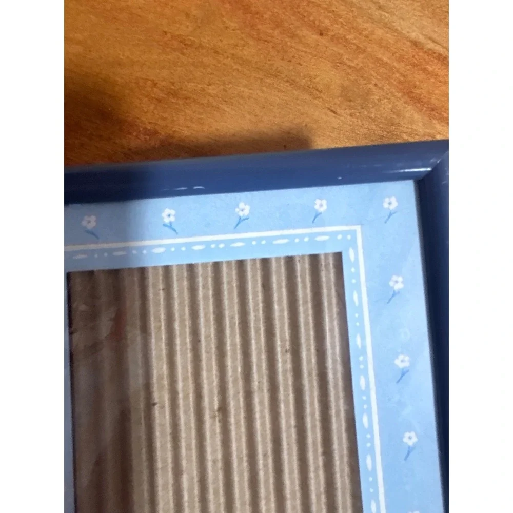 Vintage Blue Goose Floral Photo Frame Country Cottage Nursery Decor 6x8